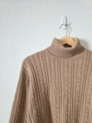 Vintage Cable Knit Turtleneck Sweater (L)
