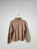 Vintage Cable Knit Turtleneck Sweater (L)