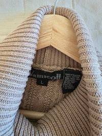 Vintage Cable Knit Turtleneck Sweater (L)