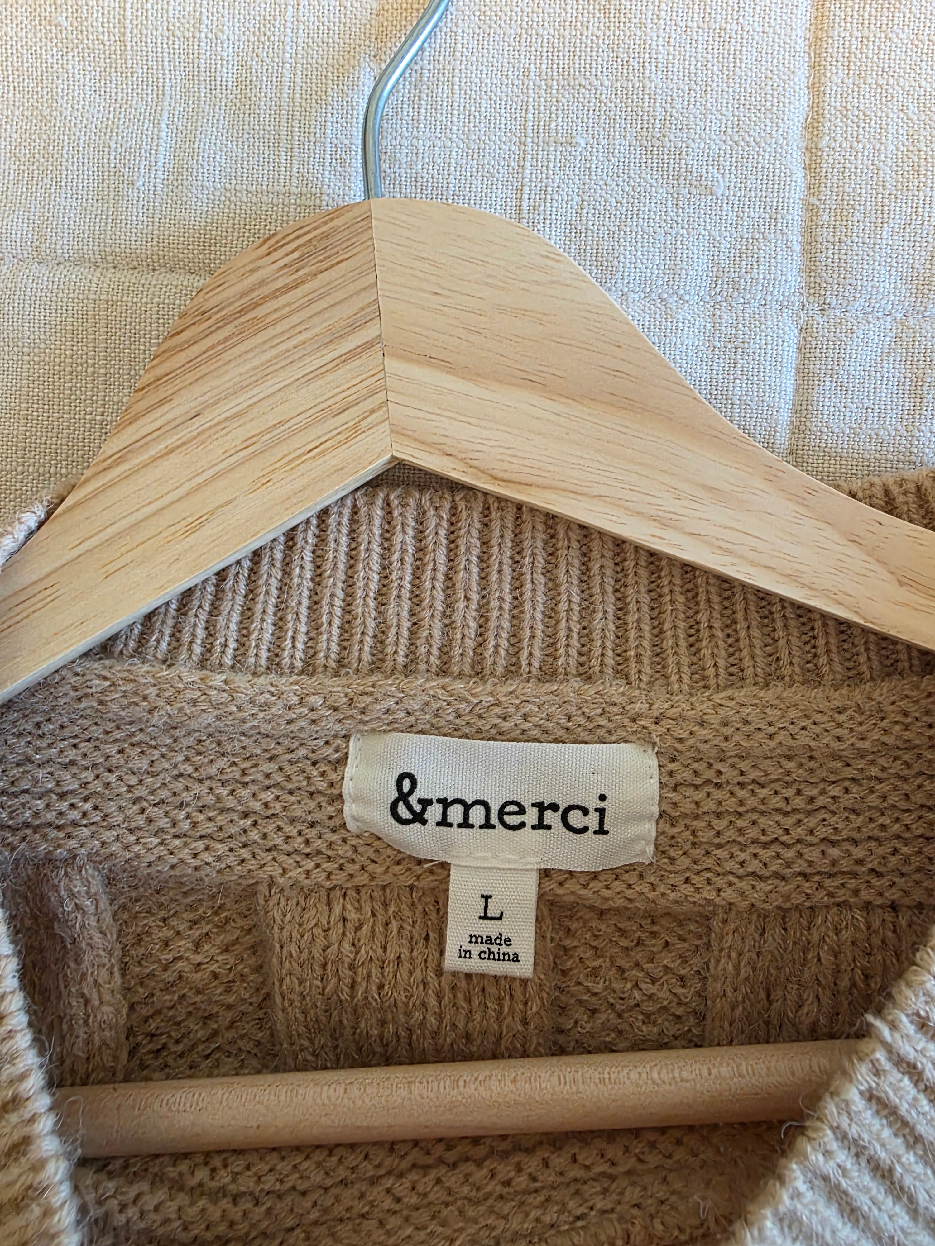 &Merci Chunky Textured Sweater (L)