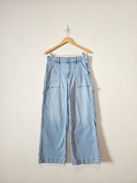 Light Wash Baggy Wide Leg Jeans (6 short)