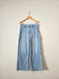 Light Wash Baggy Wide Leg Jeans (6 short)
