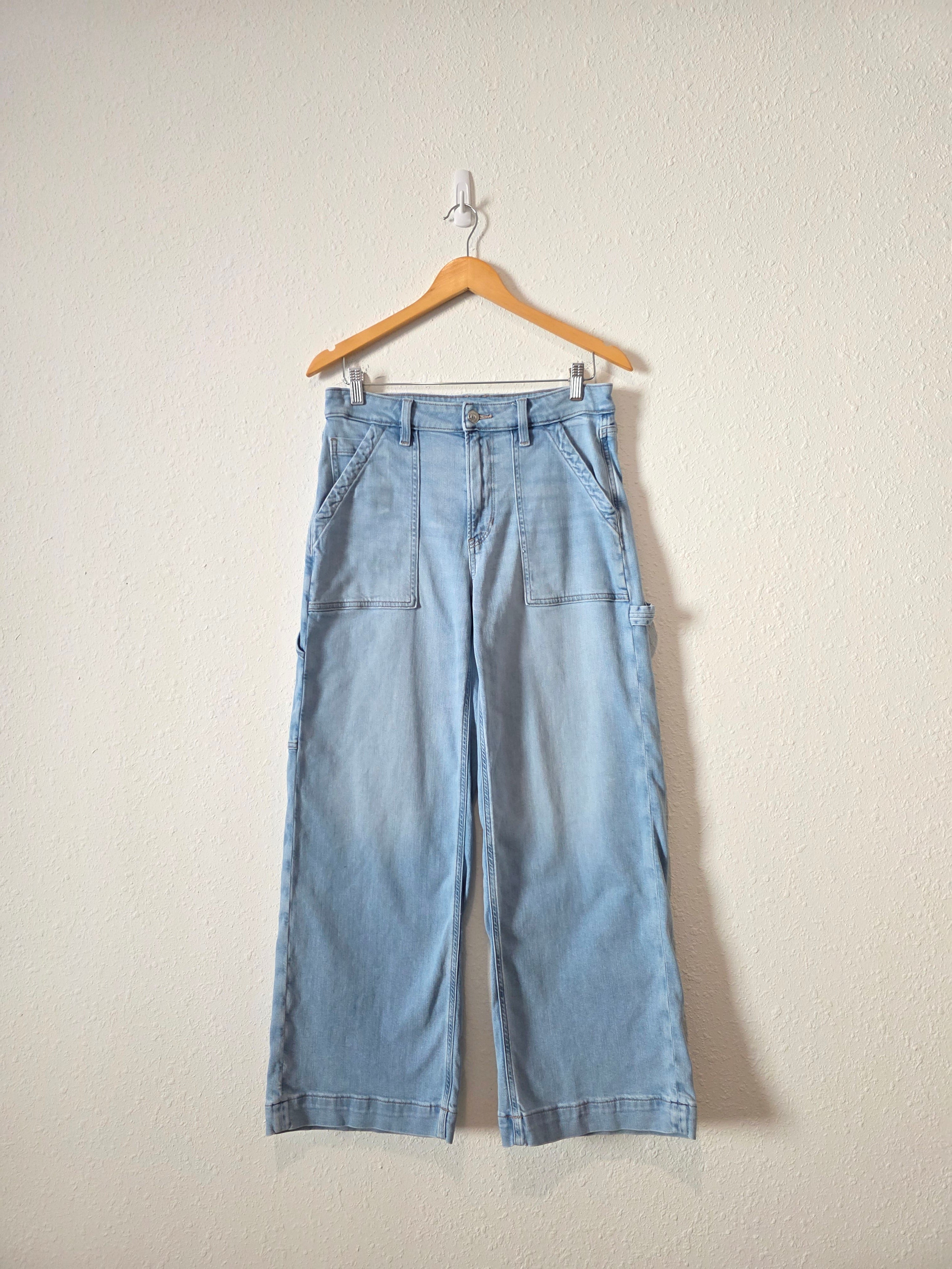 Light Wash Baggy Wide Leg Jeans (6 short)