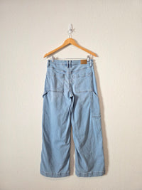 Light Wash Baggy Wide Leg Jeans (6 short)