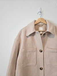 Oversized Button Up Shirt Jacket (S)