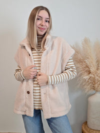 Cozy Sherpa Button Up Vest (S)
