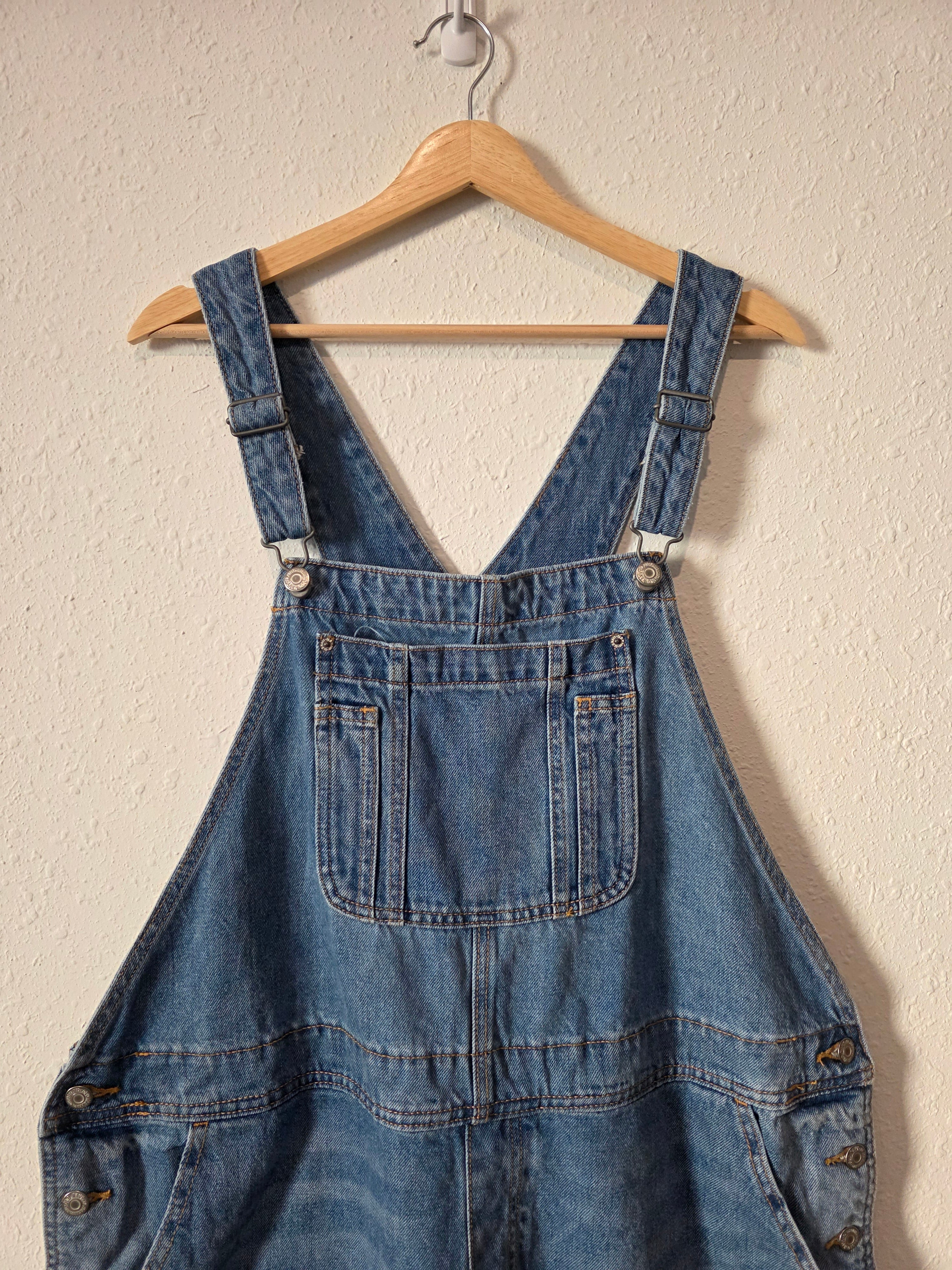 Baggy Wide Leg Denim Overalls (20)