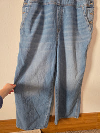 Baggy Wide Leg Denim Overalls (20)