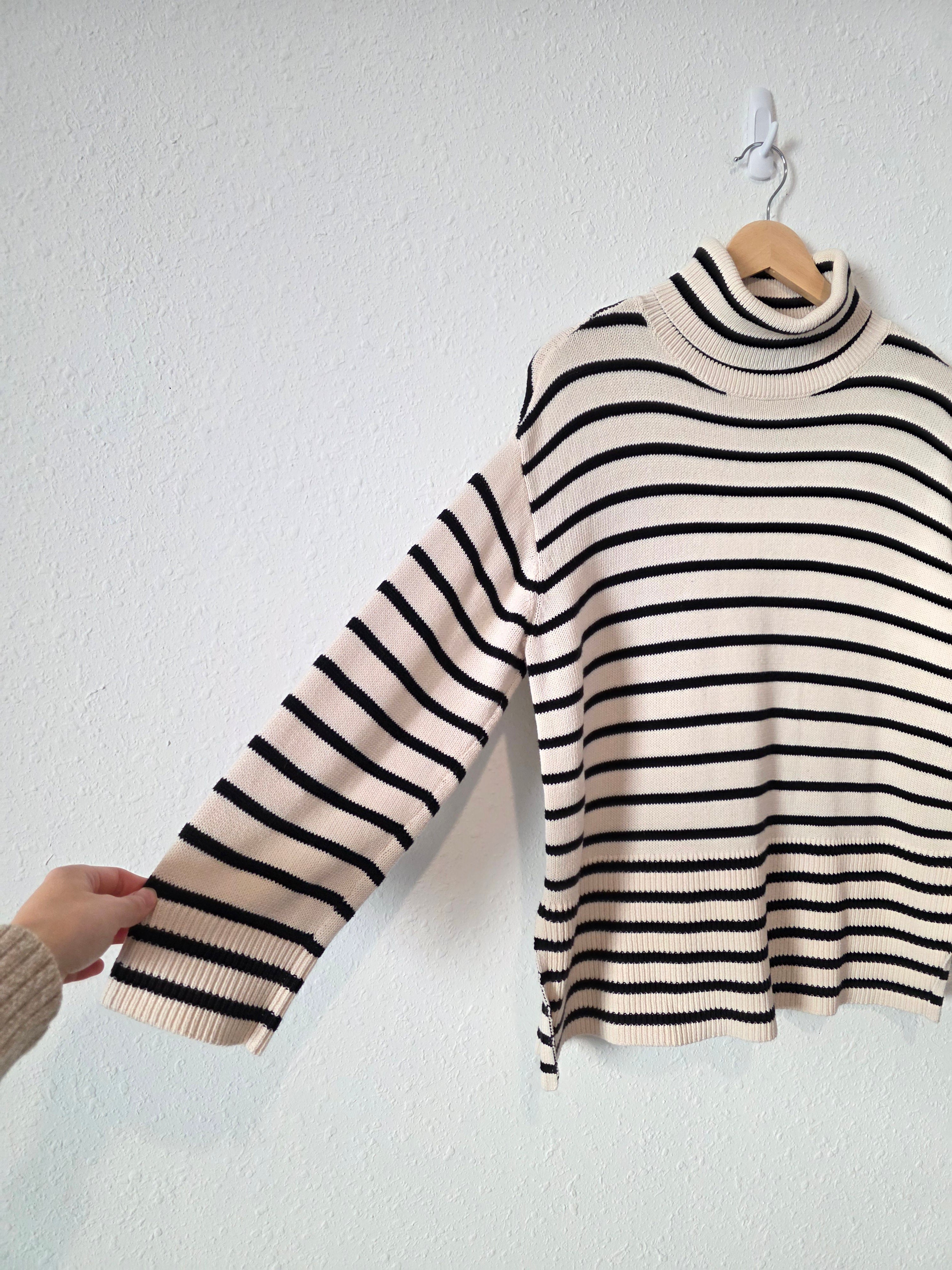Loft Striped Turtleneck Sweater (XS)