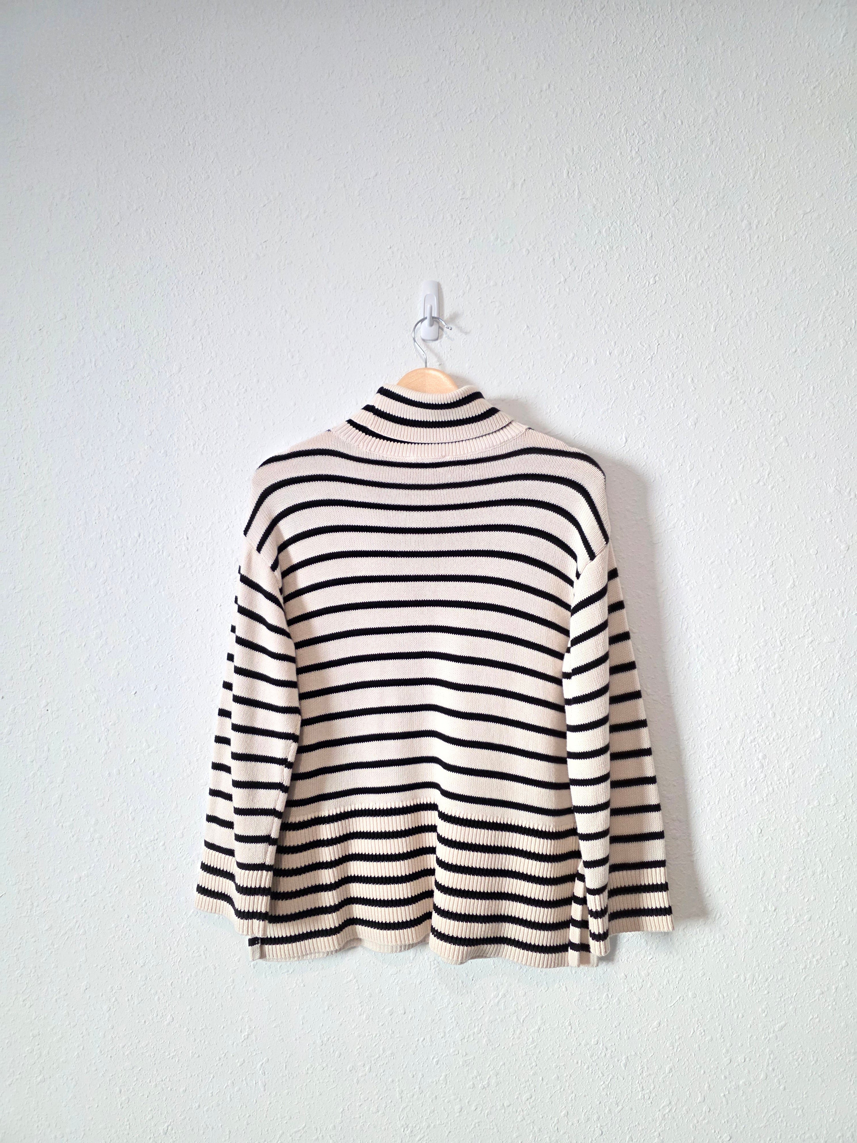 Loft Striped Turtleneck Sweater (XS)