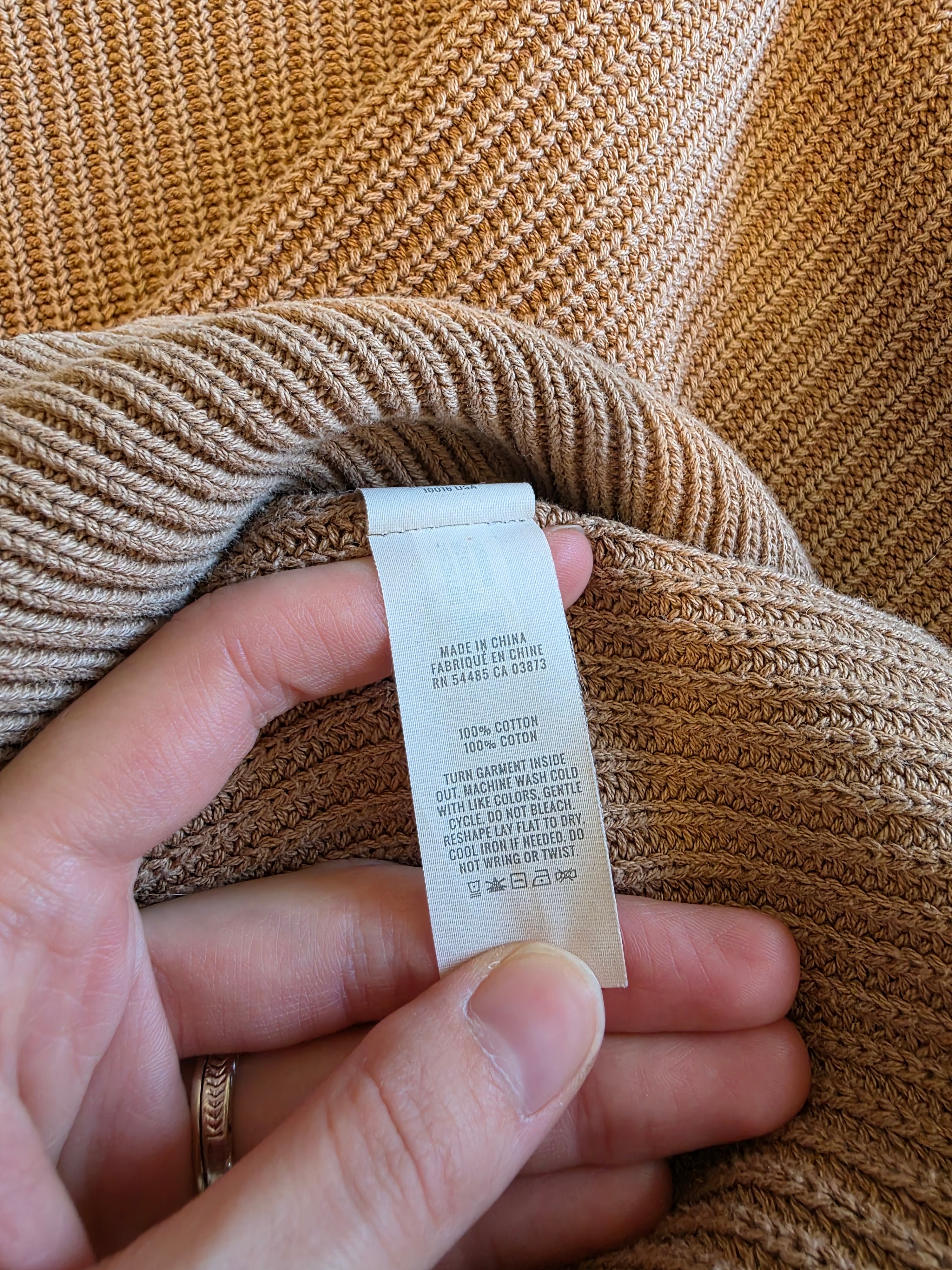 Aerie Brown Cotton Ribbed Sweater (M)