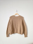 Brown Cable Knit Sweater (XS)