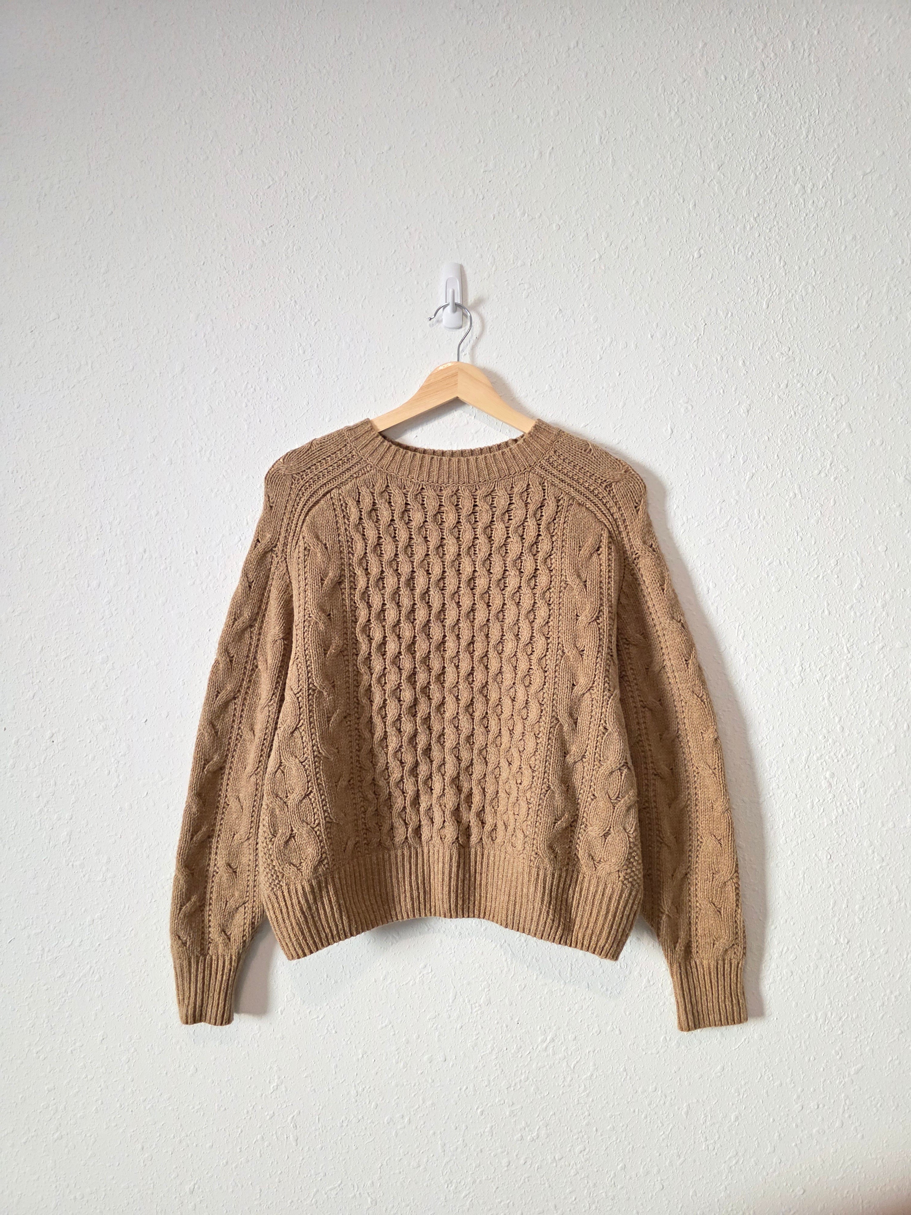 Brown Cable Knit Sweater (XS)