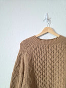 Brown Cable Knit Sweater (XS)