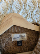 Brown Cable Knit Sweater (XS)