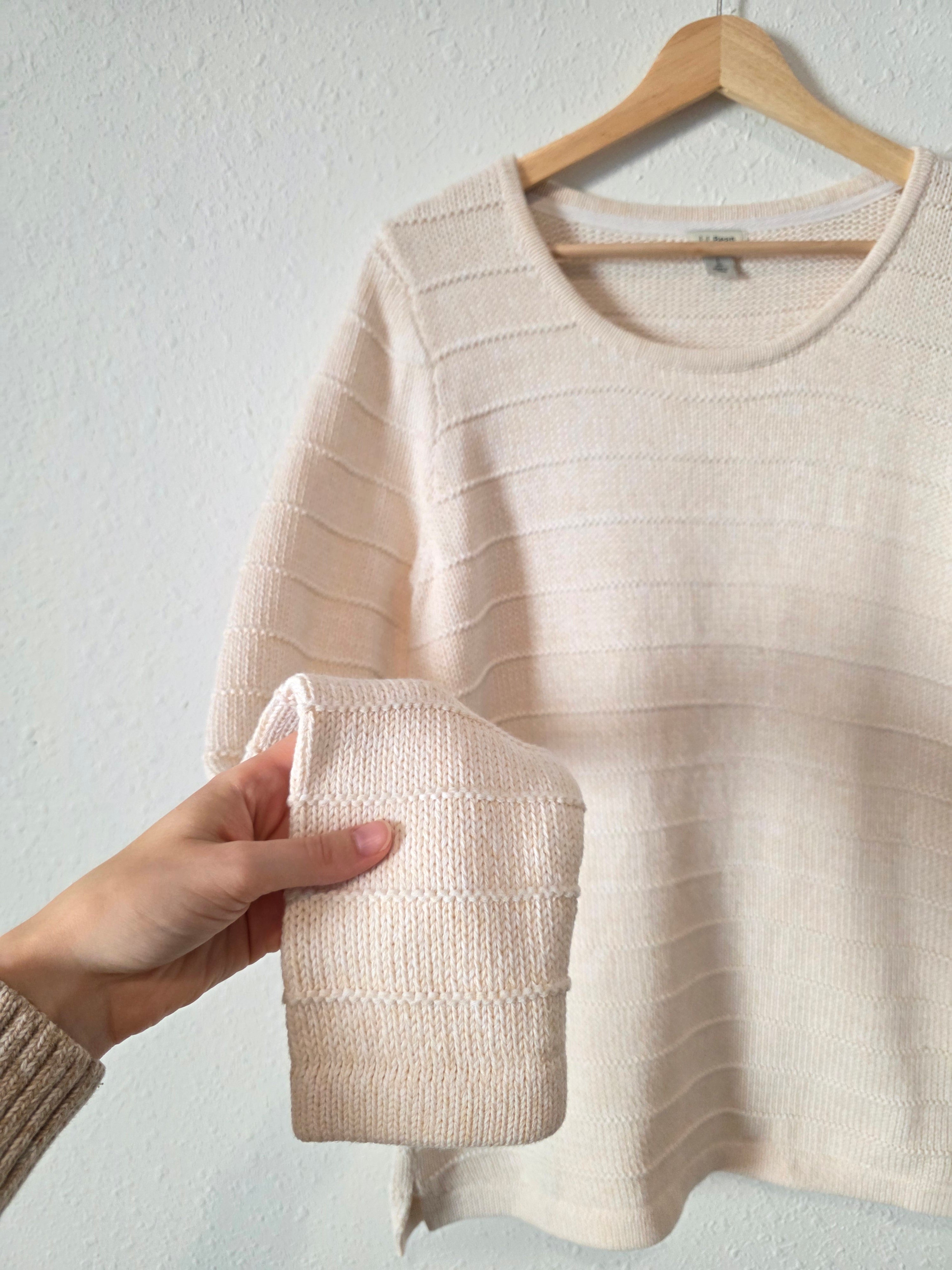 LL Bean Cotton Crewneck Sweater (L)