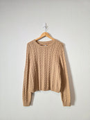 Cable Knit Crewneck Sweater (XL)