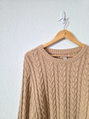 Cable Knit Crewneck Sweater (XL)