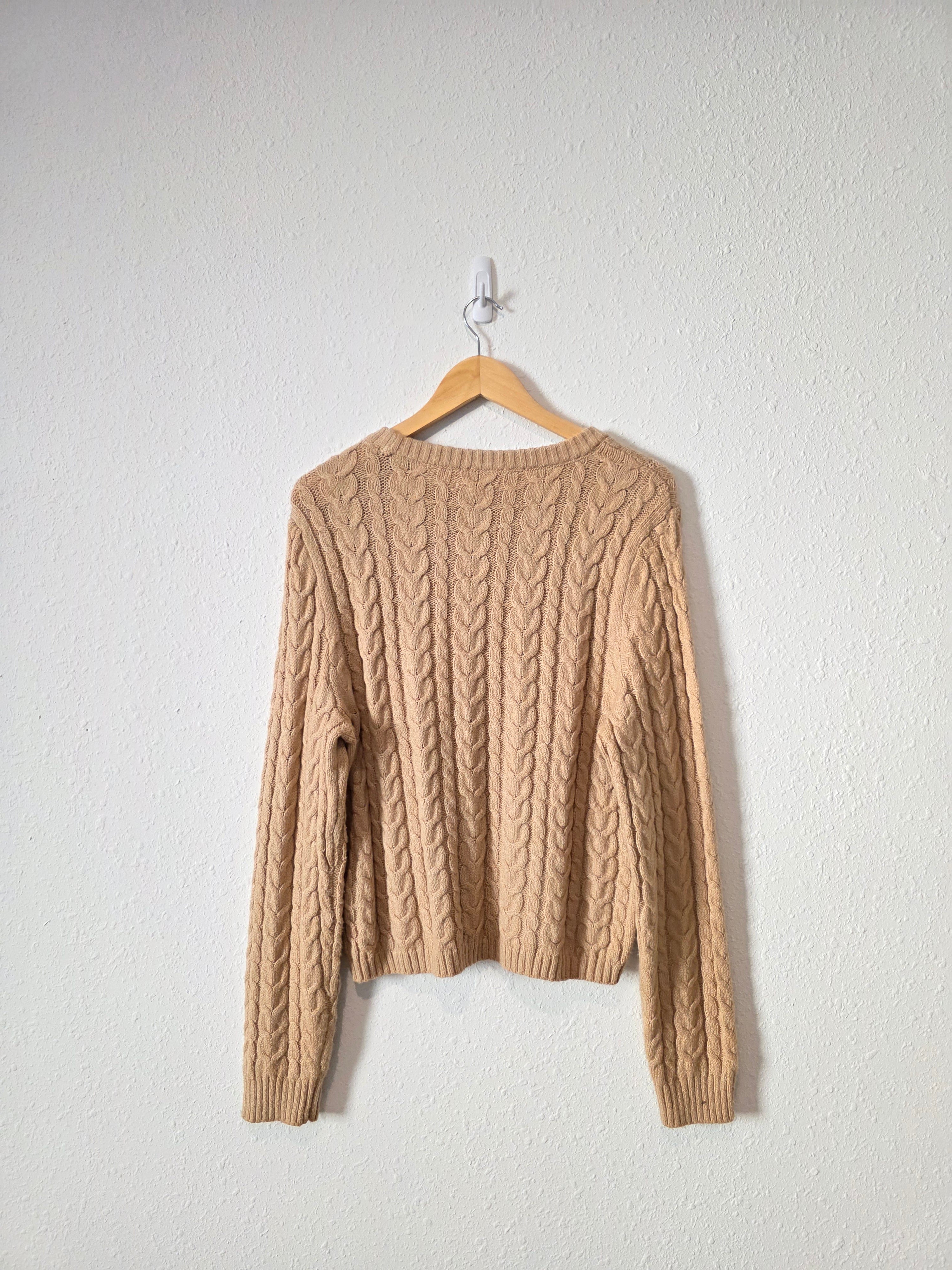 Cable Knit Crewneck Sweater (XL)