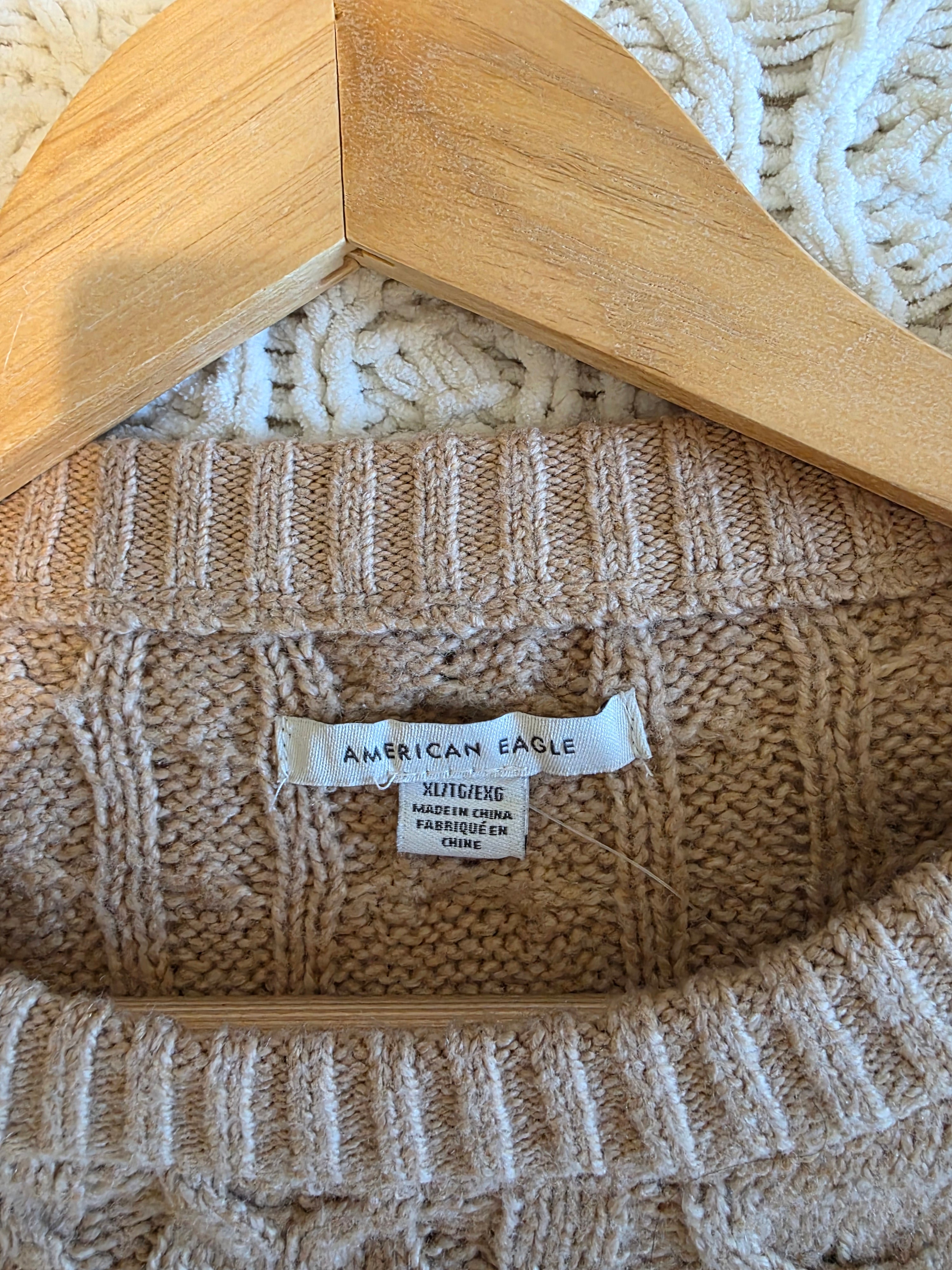 Cable Knit Crewneck Sweater (XL)