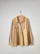 Oversized Waffle Shirt Jacket (M)