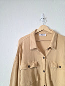 Oversized Waffle Shirt Jacket (M)