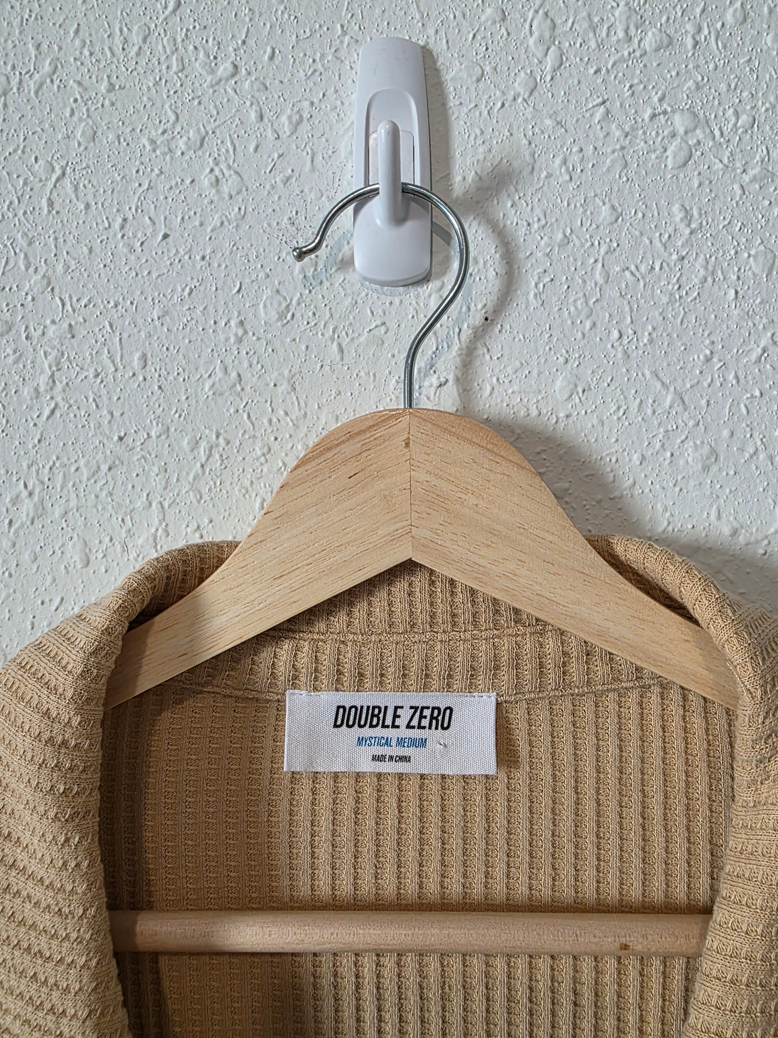 Oversized Waffle Shirt Jacket (M)