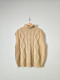 In Loom Chunky Cable Knit Sweater Vest (M/L)