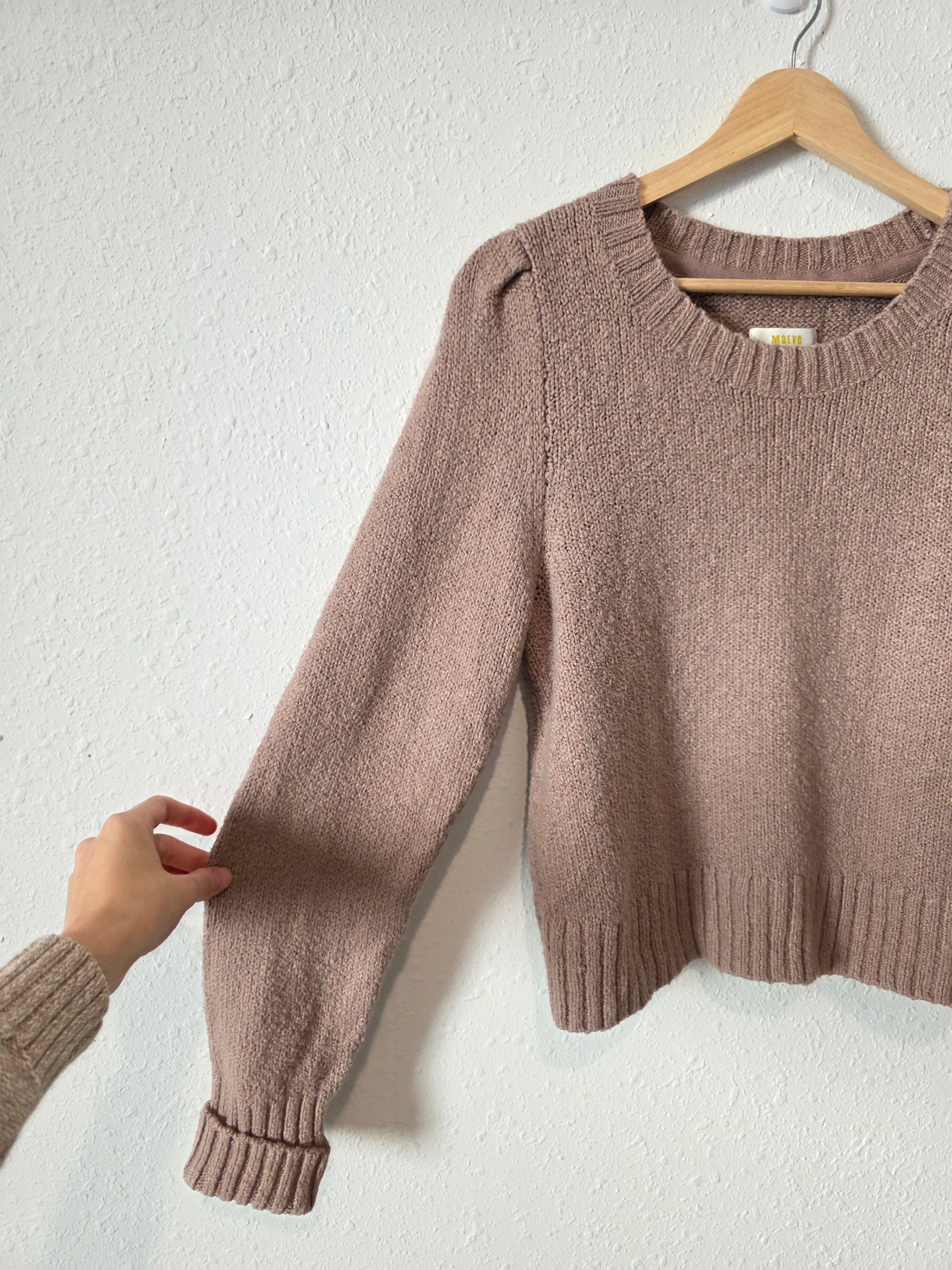 Anthropologie Taupe Knit Sweater (M)