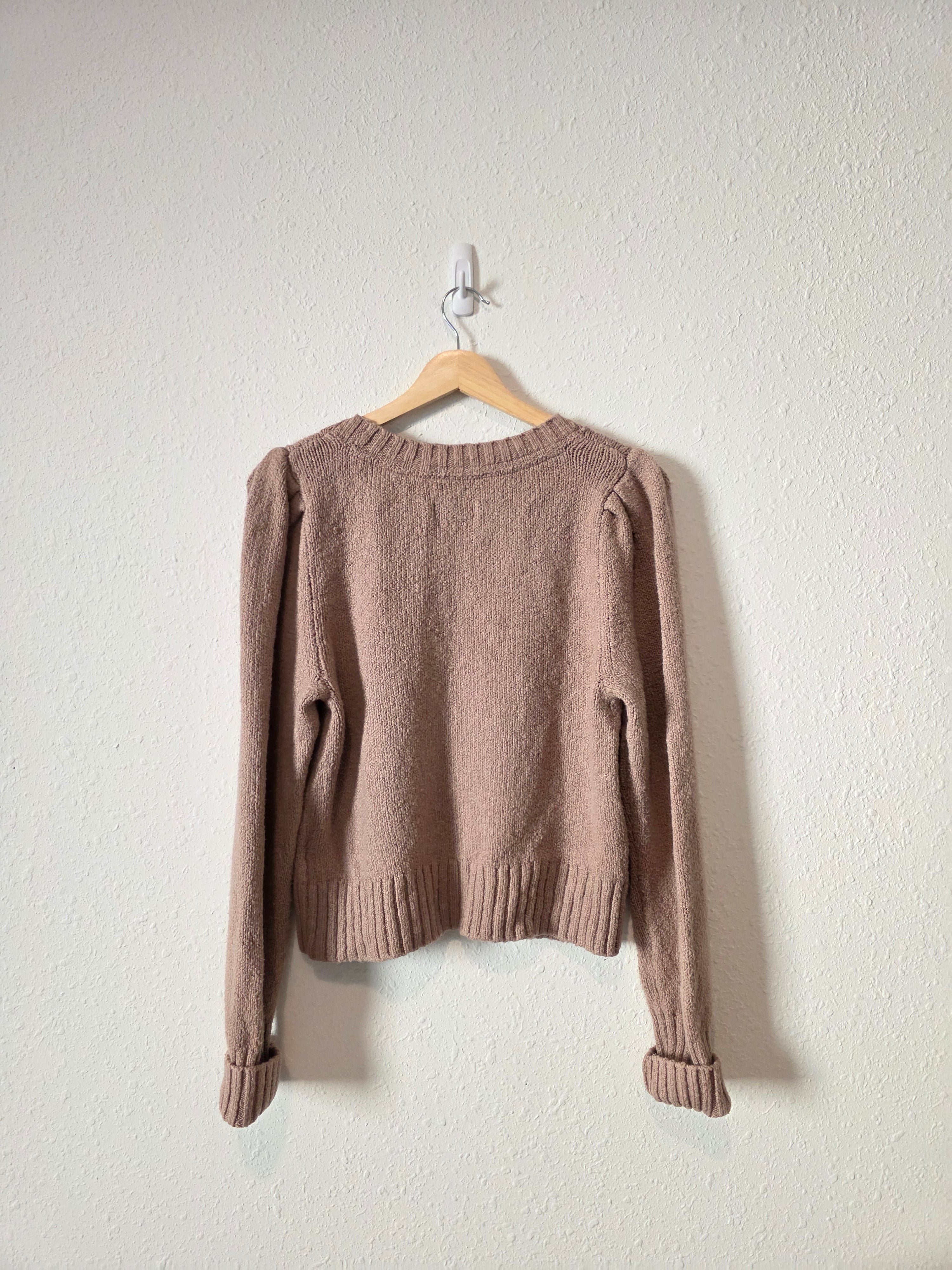 Anthropologie Taupe Knit Sweater (M)