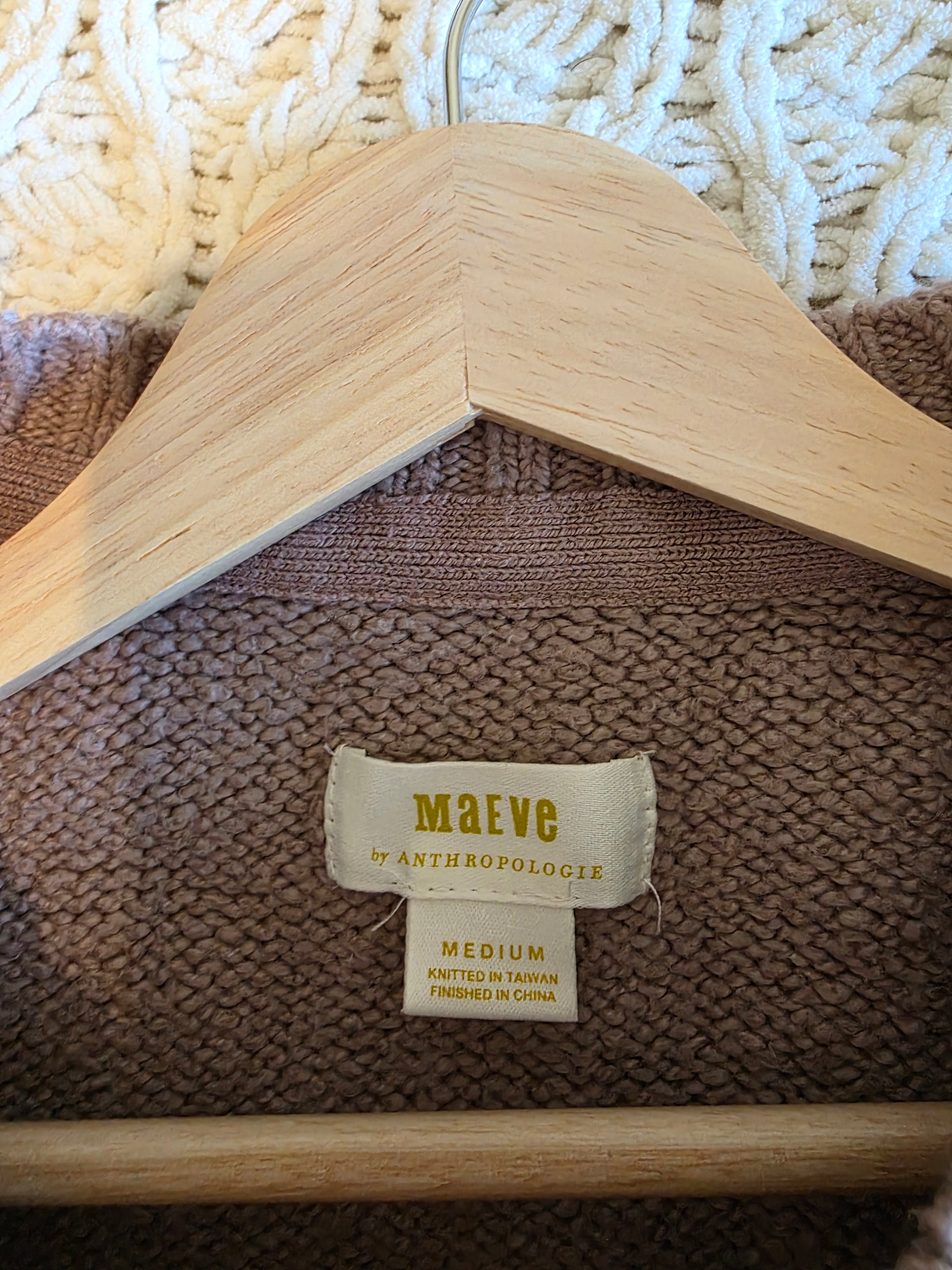 Anthropologie Taupe Knit Sweater (M)