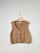 Mango Brown Cropped Sweater Vest (L)