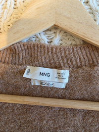 Mango Brown Cropped Sweater Vest (L)