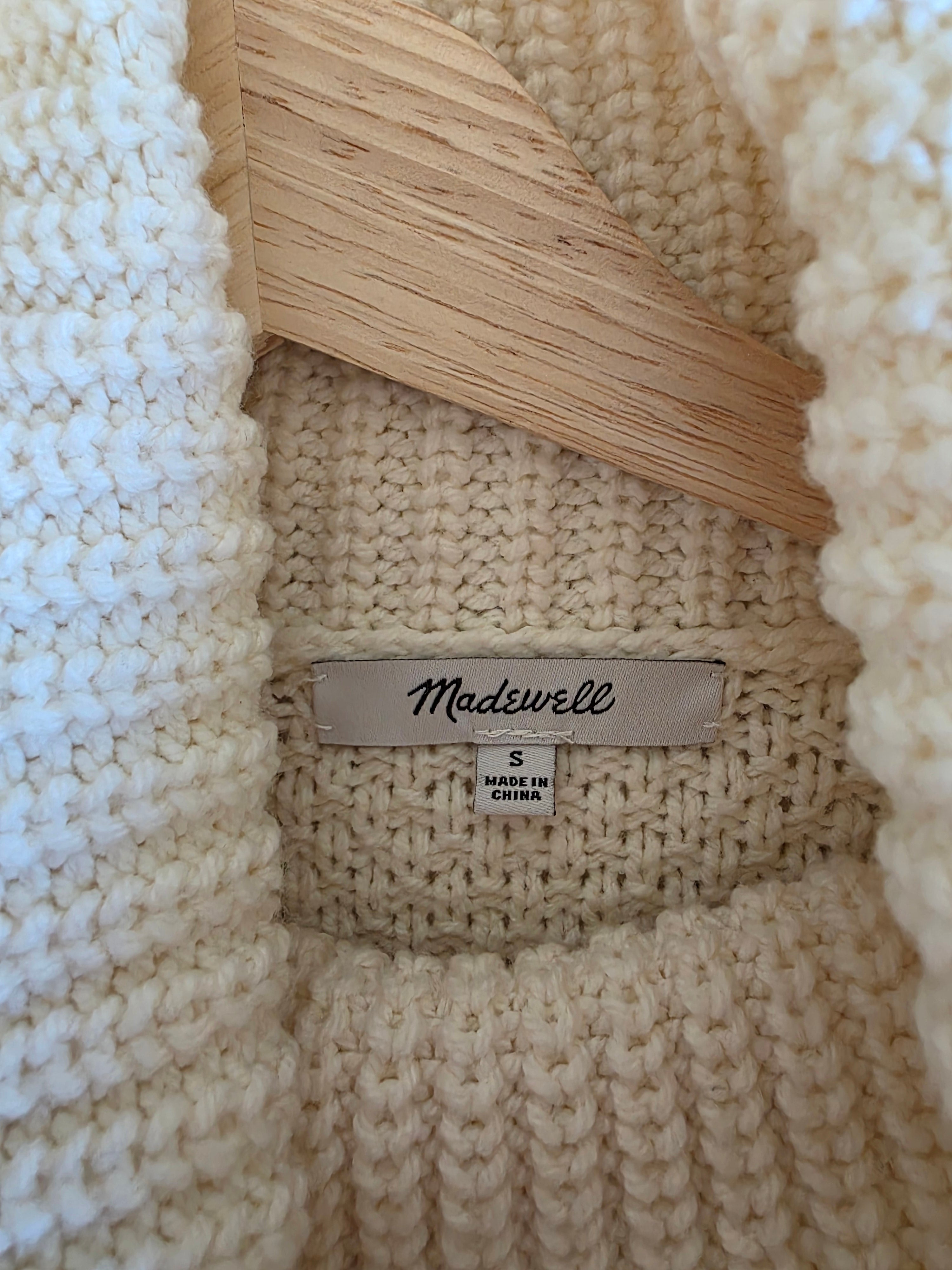 Madewell Chunky Cable Knit Sweater (S)