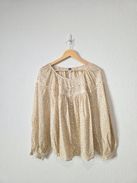 NEW Dainty Floral Puff Sleeve Blouse (XL)