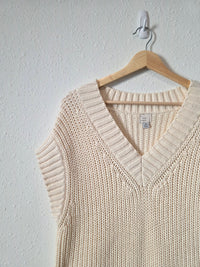 Oversized Chunky Sweater Vest (XS)