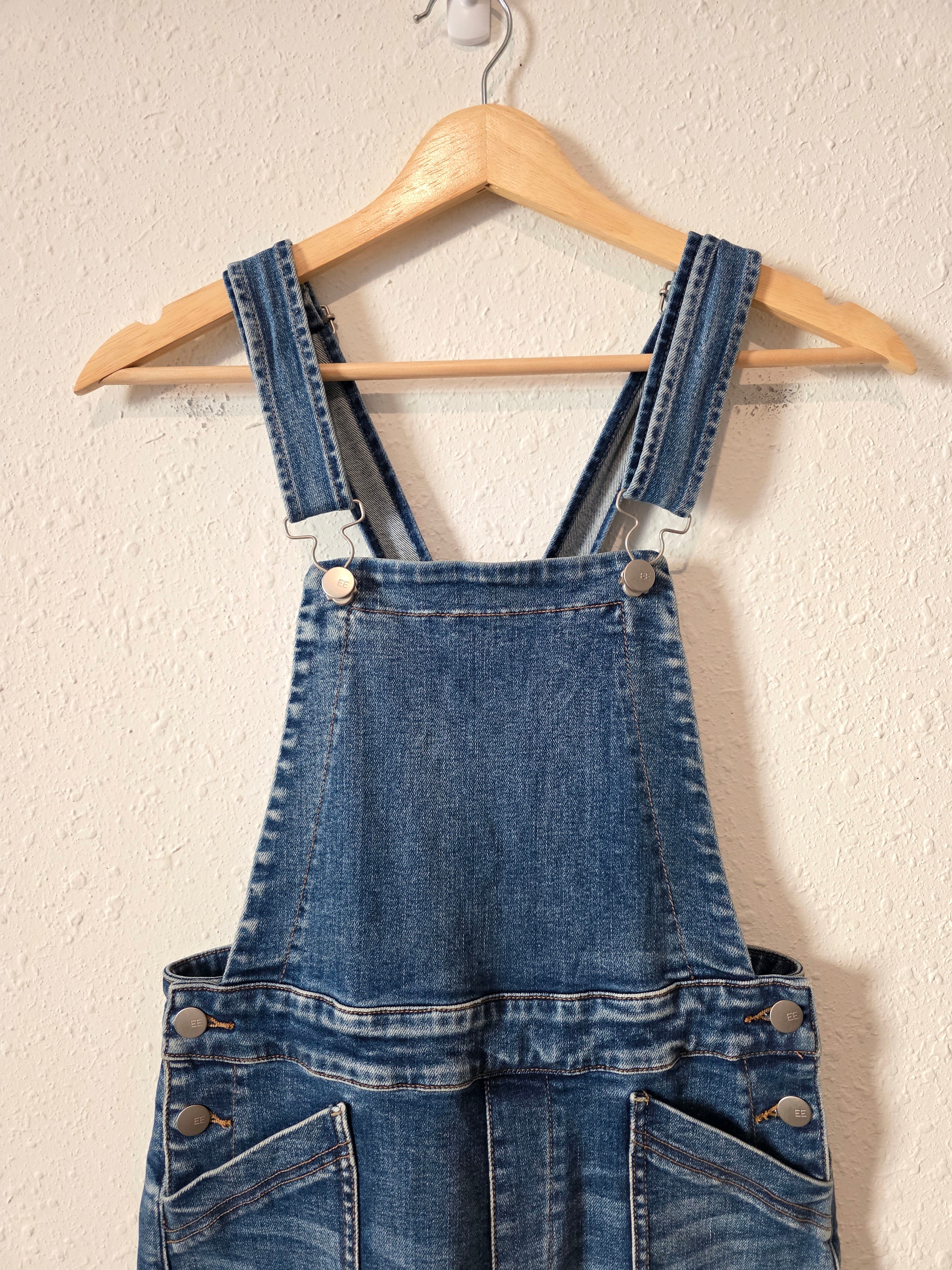 Evereve Wide Leg Denim Overalls (25)