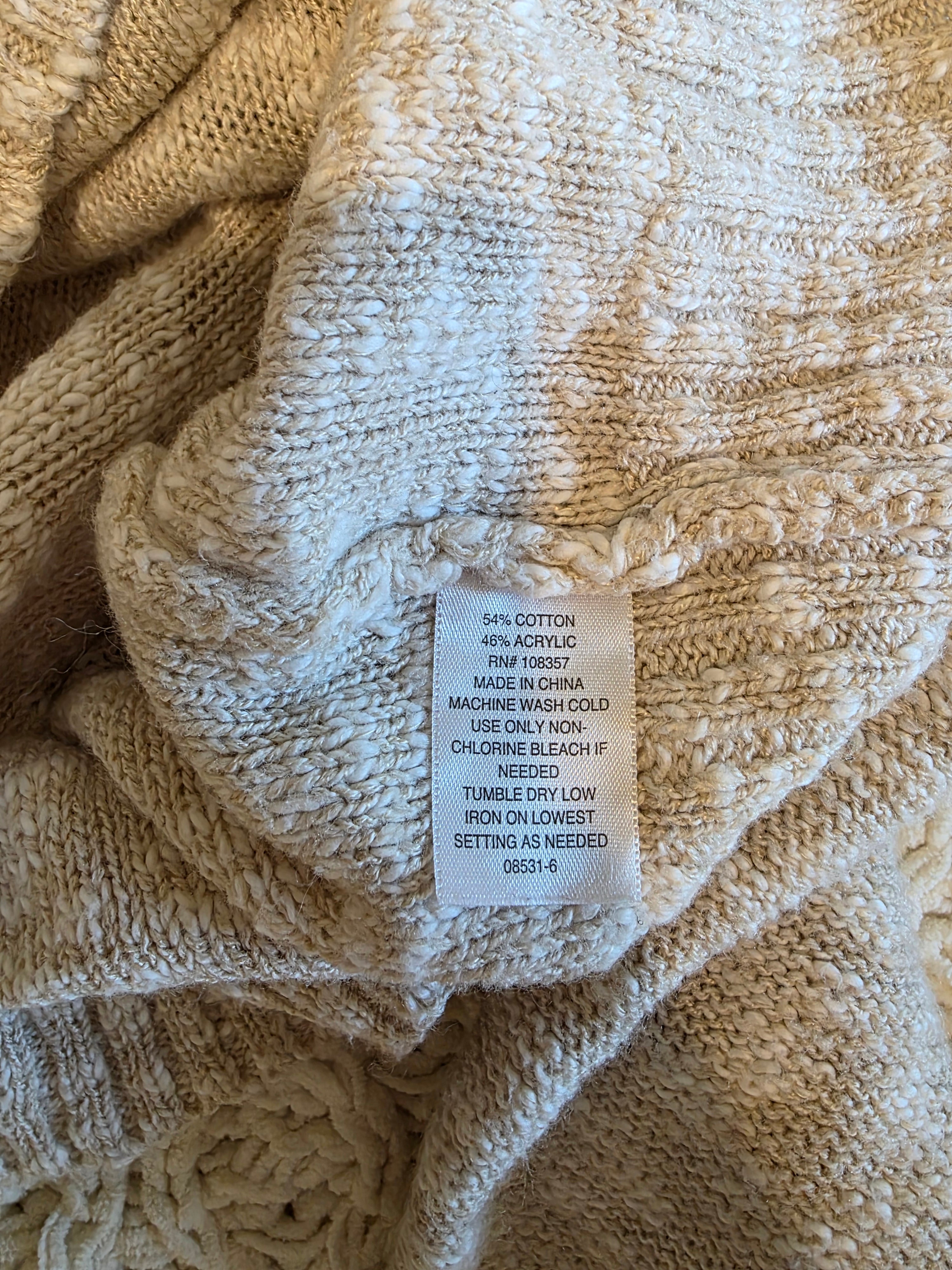 Textured Knit Cardigan Sweater (XXL)