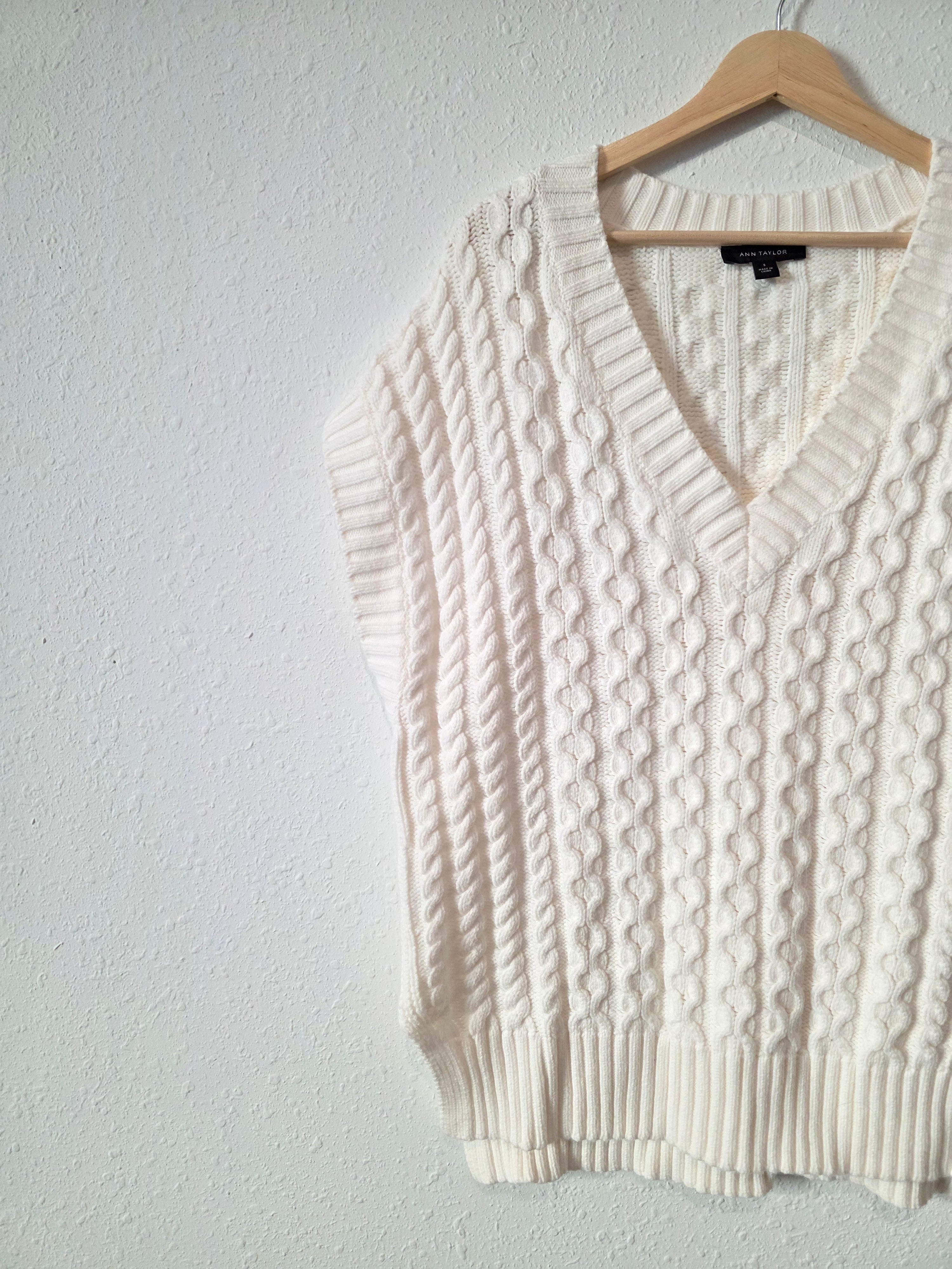 Ann Taylor Oversized Sweater Vest (S)