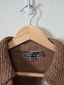 Blue Blush Brown Textured Shirt Jacket (S)