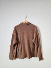 Blue Blush Brown Textured Shirt Jacket (S)