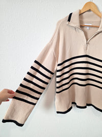 Pistola Striped Quarter Zip Pullover (M)