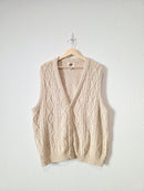 Vintage Cable Knit Sweater Vest (L)