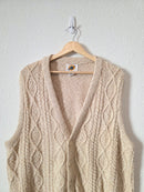 Vintage Cable Knit Sweater Vest (L)