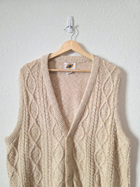 Vintage Cable Knit Sweater Vest (L)