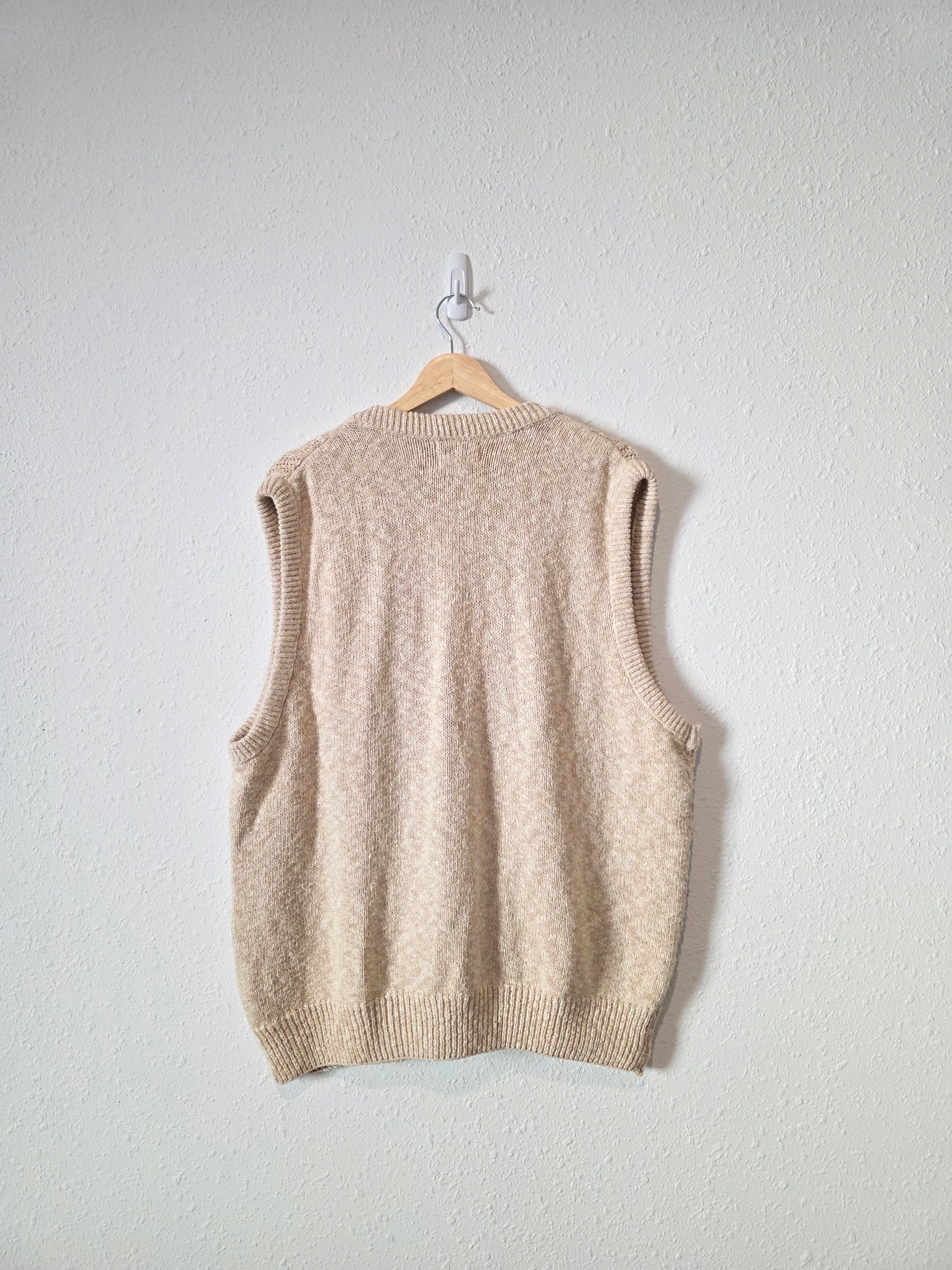 Vintage Cable Knit Sweater Vest (L)