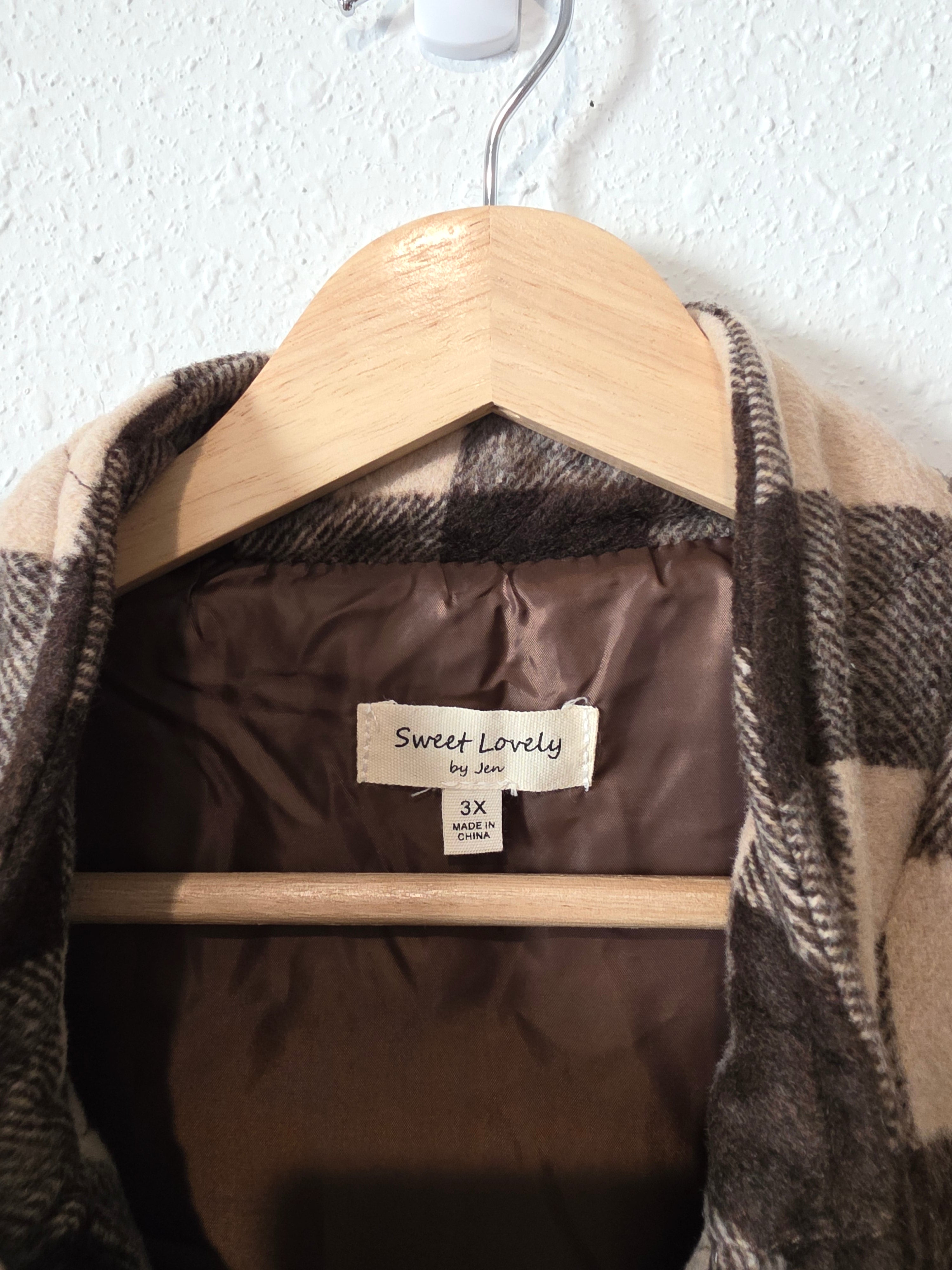 Brown Checkered Vest (3X)