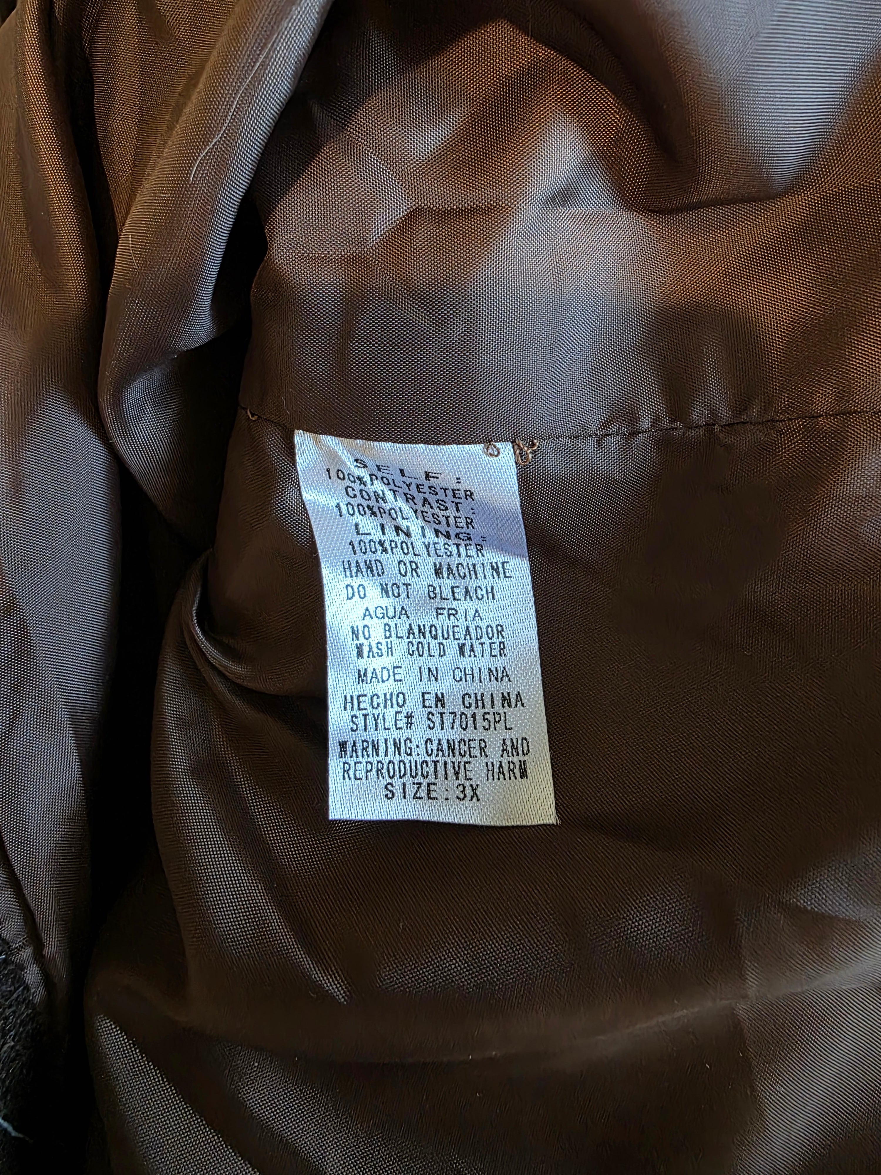 Brown Checkered Vest (3X)