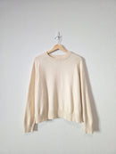 Banana Republic Cream Crewneck Sweater (L)
