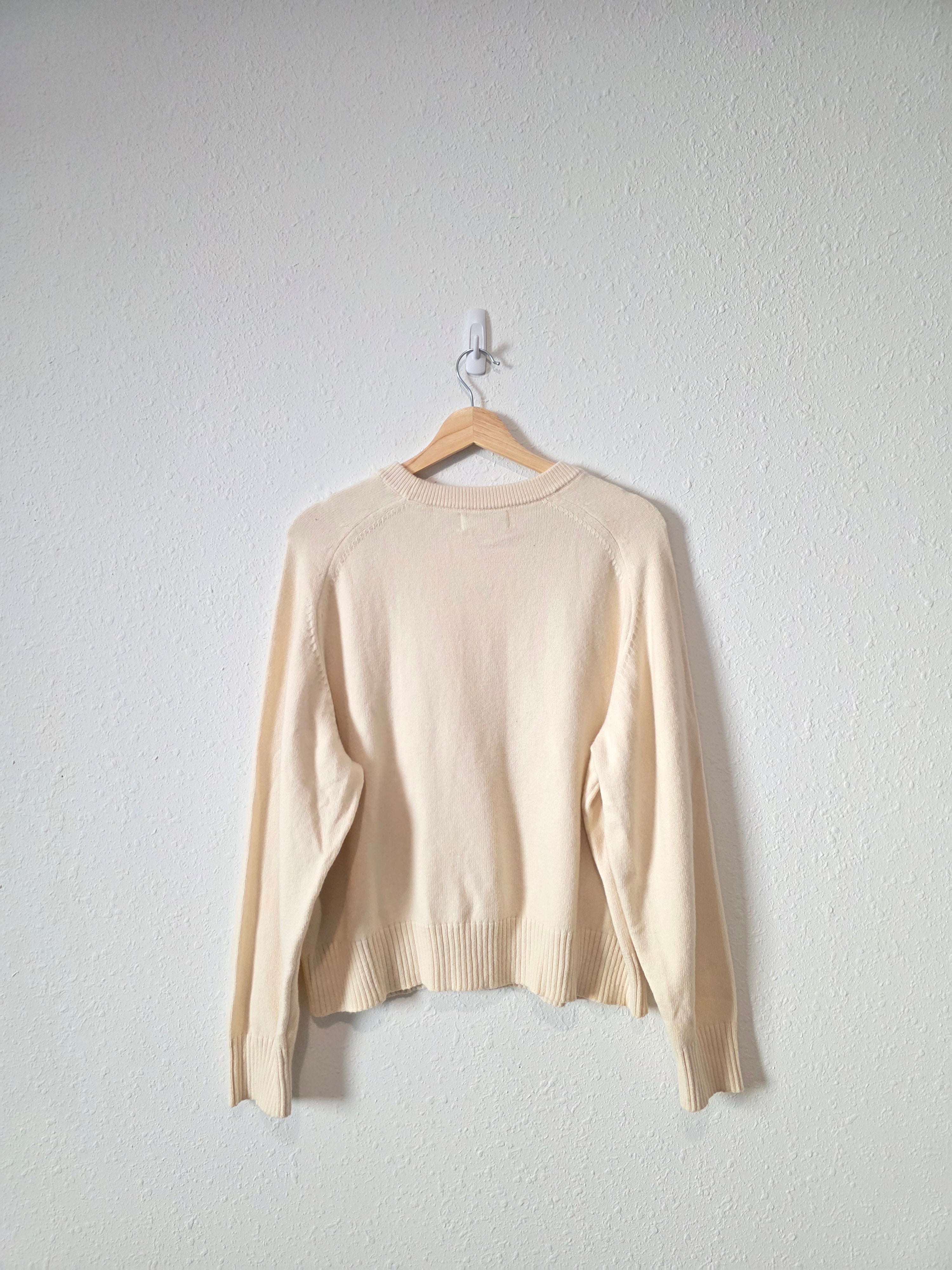 Banana Republic Cream Crewneck Sweater (L)